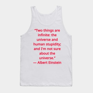 Albert Einstein Quote Tank Top